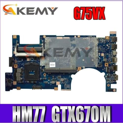 G75VX Motherboard HM77 For Asus 3D LCD Connector Support NVIDIA GeForce GTX 670M 60-NLEMB1001-C03 100% Tested Working Well