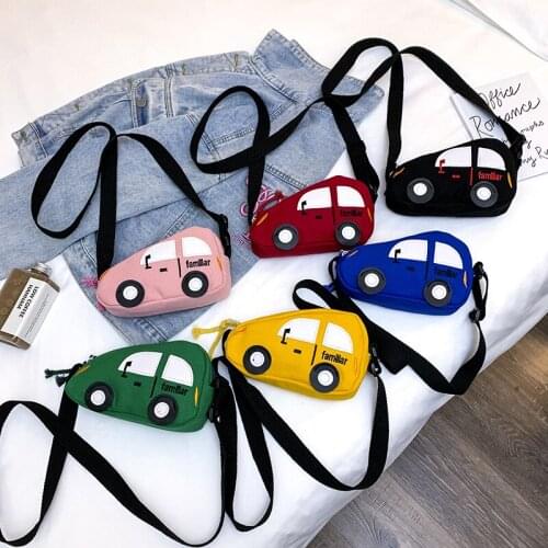 Mini Bag Eccentric Personality Hong Kong Style Girls Bag Car Canvas Messenger Bag Childrens Bag