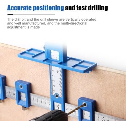 Multi-function Drill Punch Locator Classic Texture Drilling Dowelling Hole Saw Locator Furniture Woodworking Joinery Hand Tools