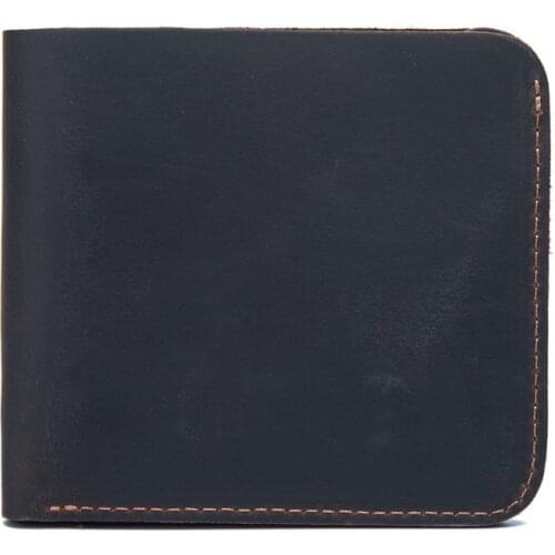 Mens Wallet Genuine Leather Short Wallet And Purses Mini Credit Card Holder Coin Pocket Bill Money Cash Wallets Note Compartment