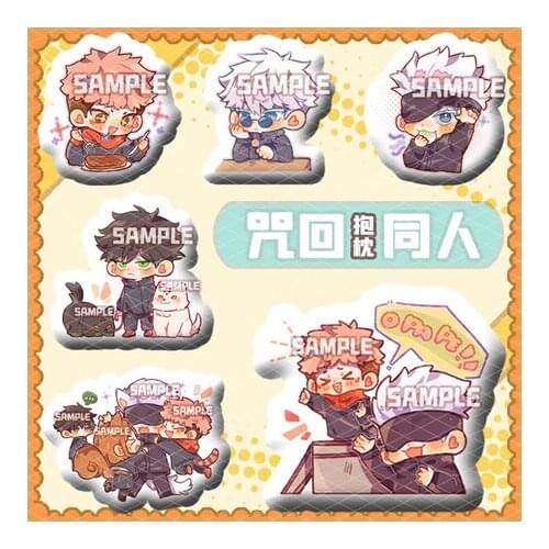 Anime Jujutsu Kaisen Q Version Plush Stuffed Throw Pillow Kugisaki Nobara Gojo Satoru Inumaki Toge Fushiguro Megumi Itadori Yuji