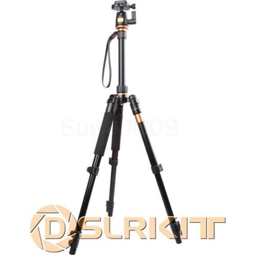 Portable Magnesium Aluminium Alloy Tripod Monopod +Ball Head+ Pocket Kit Q-555