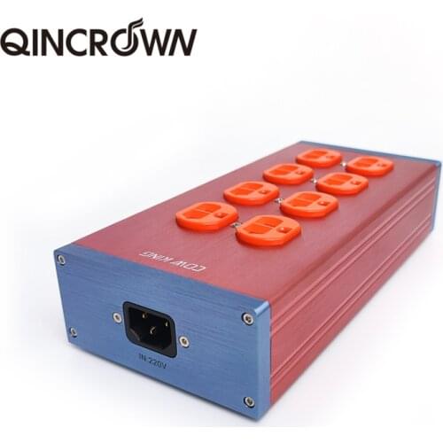 US Outlets Power Stript Hi-Fi Non-inductive Cable Socket US Socket 8-bit Power filter Power Conditioner Power Purifier with