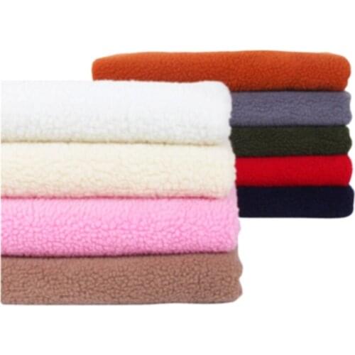 Width 63" Thick Artificial Lambs Wool Polar Fleece Plush Fabric Clothing Material Shoes Warm Lining Handmade DIY DOLLS Fabric