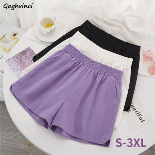 Shorts Women Baggy Students 3 Colors Popular Oversize Basic All-match Minimalist Daily Comfortable Leisure Trendy Female Summer