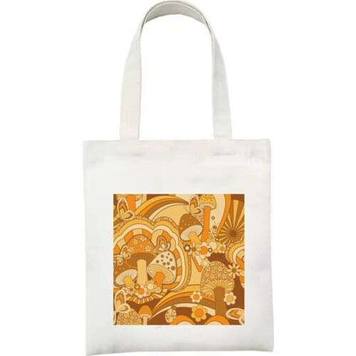 Sun Abstract Art Printed Handbag Shopping Bag Graphic Tote Shopper Bag Women Canvas Shoulder Bag Female Funny Eco Large-Capacity