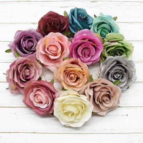 4 pieces Wedding Christmas decorations for home Artificial roses Headdress Shooting props Scrapbooking Christmas Candy box Gifts