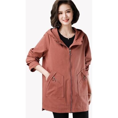 Spring Autumn Women Trench Coat New Korean Loose Cotton Outerwear Plus Size 4XL Middle-aged High-quality Windbreaker Female Tops