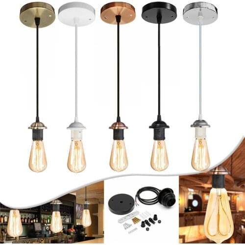 Vintage Edison Lamp Base E27 Screw Ceiling Rose Light Pendant Light Holder E27 Screw Socket Base for Retro Incandescent AC110V