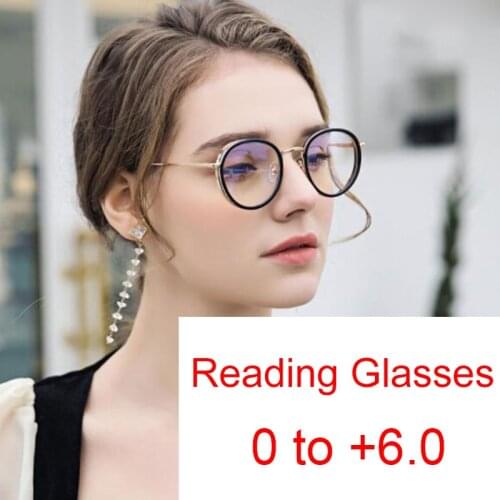 TR90 Vintage Round Reading Glasses Men Women Anti Blue Light Prescription Eyeglasses Frames Spectacles Magnifying +1.0 +1.5 +2.0