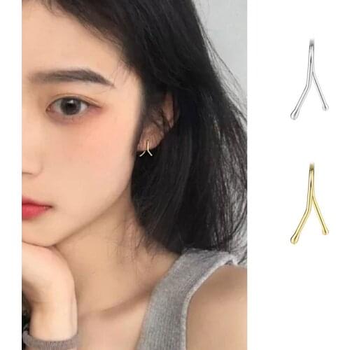YPAY 100% Real 925 Sterling Silver Stud Earrings for Women Korea Simple Earring Brinco Fine Party Jewelry Christmas Gifts YME868