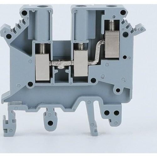 10pcs Phonex Type UK-5-TWIN Din Mount Universal Wiring Conductor Connector 24-12 AWG Thin Modular Screw Terminal Blocks UK5-TWIN