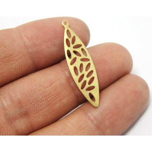 Brass charms Earrings dangle pendant 33x9x0.7mm Raw brass earrings components -20pcs R1251