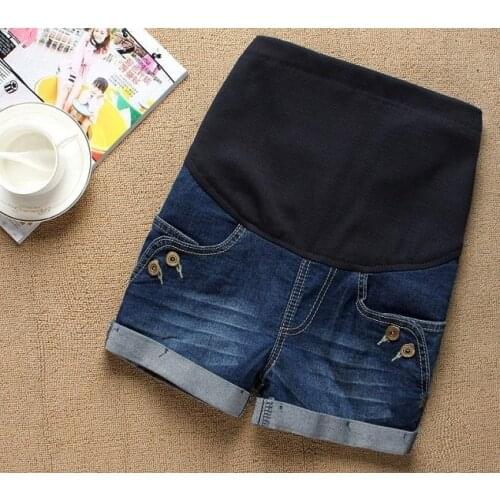 2019Maternity Clothes Fashion Summer Denim Maternity Elastic Waist Pregnant Shorts Jeans for Pregnancy Fashion Belly Shorts