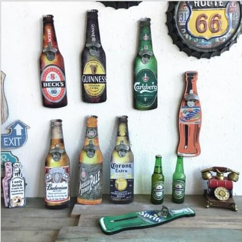 25pcs Wood Signs shabby chic Vintage Wall Mounted Hanging Bottle Opener over 10 Designs Perfect Gift