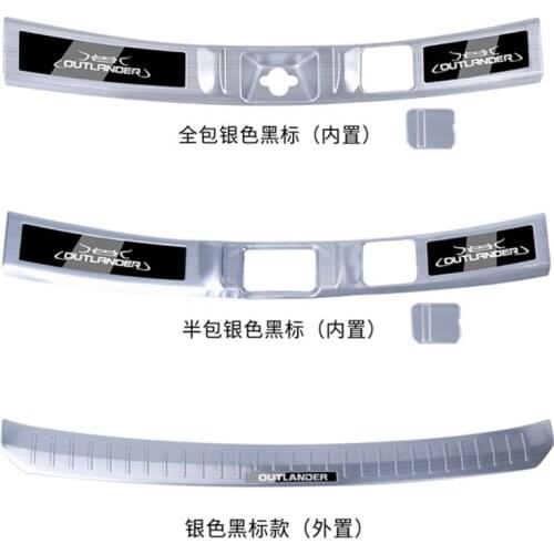 304 Stainless Steel Rear Shock Protector Sill Trunk Tread Trim Board For Mitsubishi Outlander 2016 2017 2018 Car styling