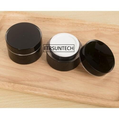 50g black round acrylic cosmetic jar cream jar empty cosmetic jar cosmetic container black lotion bottles F2058