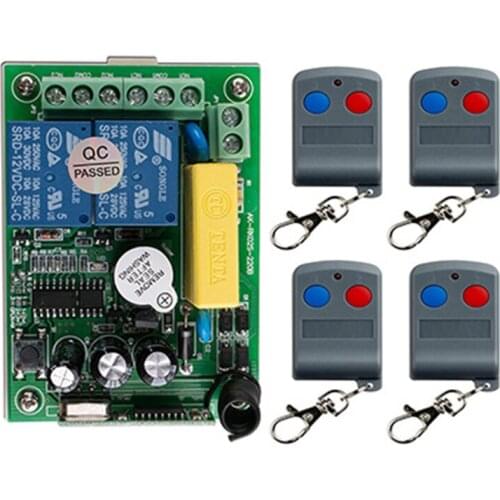 AC 220V 2CH Channels 2 CH RF Wireless Remote Control Switch System,315/433 MHz Transmitter and Receiver/Garage Doors/ lamp