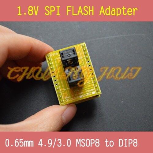 1.8V adapter for Iphone or motherboard 1.8V SPI Flash MSOP8 to DIP8 W25 MX25 can use on programmers such as CH2015 TL866
