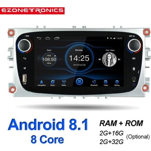 Android 8.1 for Ford Focus Mondeo Galaxy S-max Car Stereo Autoradio 2GB DDR3 Octa Core 7Screen Touch GPS Bluetooth Headunit WiFi