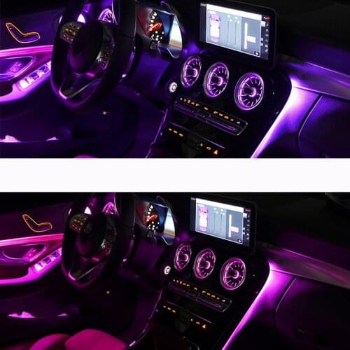 Car Atmosphere Lamp For benz Mercedes C class GLC W205 C260 C180 3 colors Upgrade 64 colors Ambient light advanced light cover