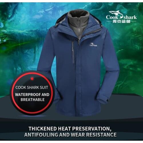 Cook Shark 2020 new mens jacket outdoor jacket mens fashion casual jacket mens autumn and winter windbreaker