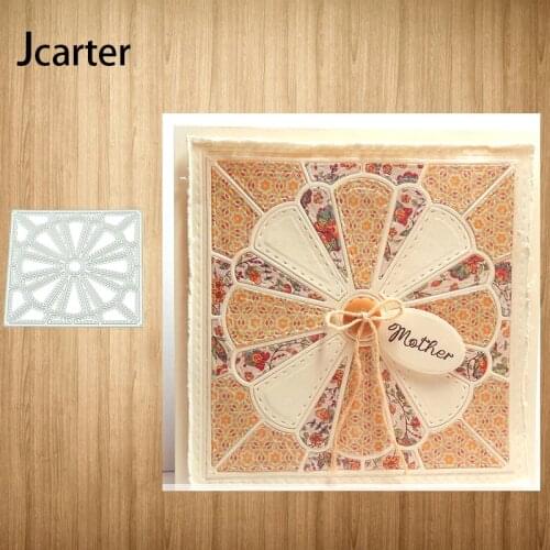 Flowers Square Circle Metal Cutting Dies Craft Stencil Scrapbooking Handmade Tools Make Album Model Punch Blade Decor Template