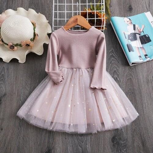 Girl Dress for Autumn Clothes for Newborn Sparkle Dress Baby Girl Clothing 1 3 4 Years Girls Princess Tutu Long Sleeve Children