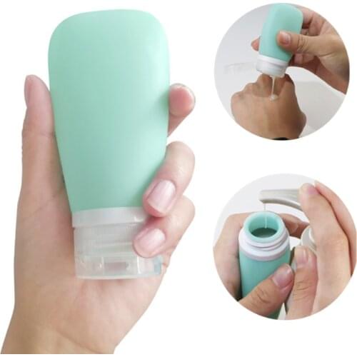 1pc Travel Cosmetics Bottles Silica Gel Mini Empty Container Skincare Shower Gel Shampoo Jars Tools Portable Extrusion Bottling