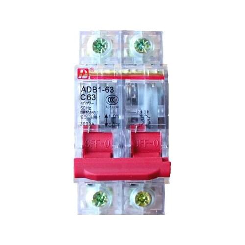 Group on (ADB1) DZ47-2P 63A/DZ47-63 household air switch C63 transparent