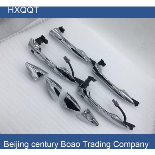 Chrome Door Handles Grip Cover Smart key 8EA 1Set For Elantra 2011 2015 OEM 826513X210 826613X210