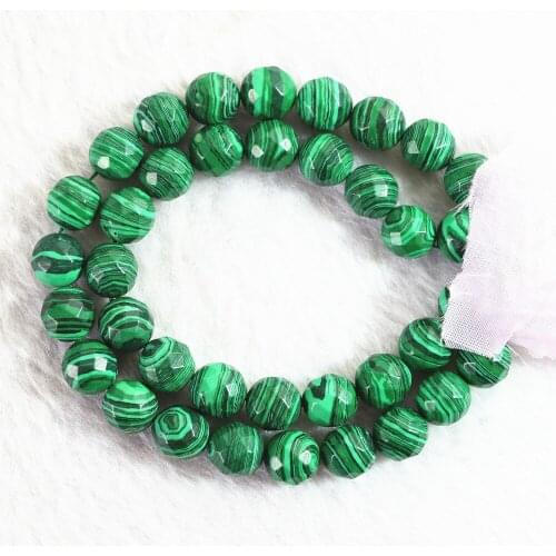 Artificial Green Malachite Stone 4mm 6mm 8mm 10mm 12mm Round Diy Jewelry Loose Beads Elegant Women Party Gifts 15inch B372