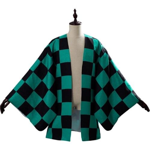 Demon Slayer Kimetsu no Yaiba Cosplay Kamado Tanjirou Cosplay Costume Cloak Coat Halloween Carnival Costume