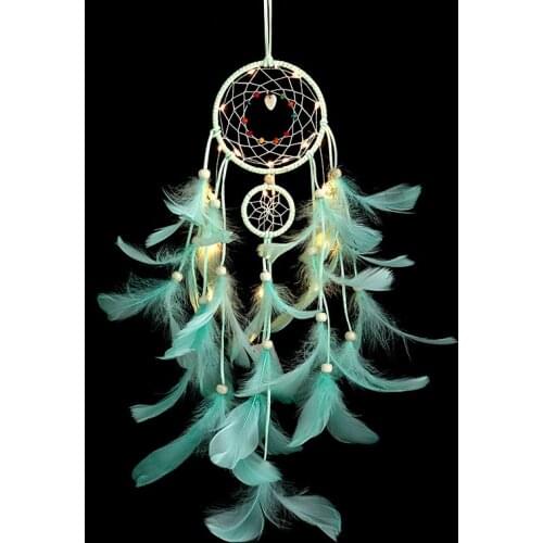 Round LED Lights Feather Led Light Cute for Christmas Fashion Weave Girl Bedroom Wall Decors Indoor Party Holiday Trendy Luces