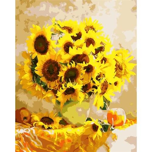 Warm Sun 40x50cm Oil Painting By Numbers Diy Paint By Numbers On Canvas Home Decor Frameless Digital Painting