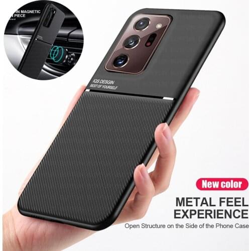 Matte Leather magnetic phone case for Samsung Note 20 Ultra ultra TPU Soft Back Cover For samsung galaxy note 20 note20 5g shell
