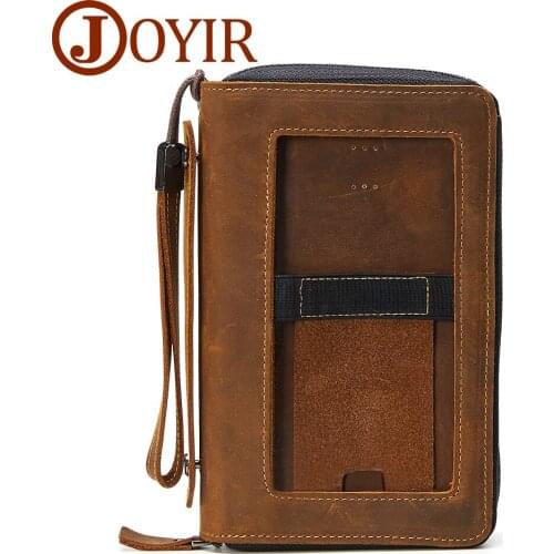 Genuine Leather mens clutch bags leather wallet Multifunctional Phone bags large capacity Mens Purses Fashion Cash Handbag