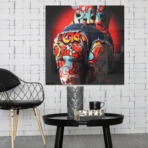 Graffiti Pop Art Beauty Buttock Oil Painting By Numbers for Adult DIY Abstract Acrylic Paint Art Coloring Decoration Picture Kit