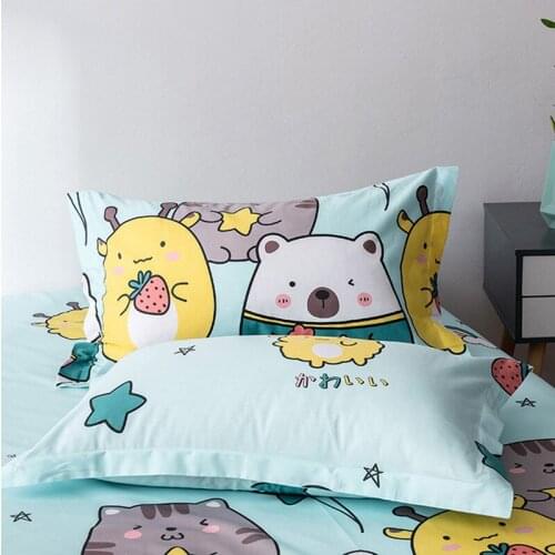 2021 New Product 2pcs 100% Cotton Super Soft Printed Pillowcase Household Cushion Cover