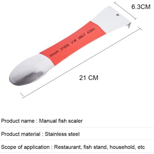 Cleaner Fish Cleaning Stainless Steel Fast Fish Bone Scaler Remover Seafood Crackers Peeler Scale Skin Brush Scraper Tools 2021