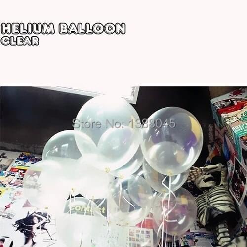 50pcs /lot 12 Inches Clear Transparent Latex Balloons Wedding Birthday Party Decorations Holiday Party Suppliers Latex Balls