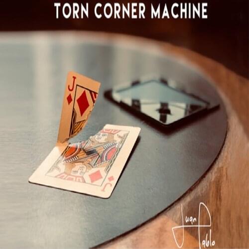 Torn Corner Machine (TCM) by Juan Pablo Torn Card Gimmick Card Magic Tricks Illusions Close up Magic Props Restore Magician Deck
