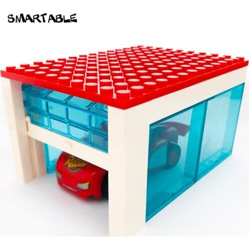 Smartable Garage with Rolling Door MOC Parts Building Blocks Toys For Kids DIY Big Luxury House Compatible All Brands City Gift