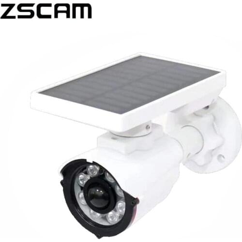 Solar Power LED Fake Camera Human Body Induction High-Brightness LED Lighting Indoor/Outdoor Security Surveillance Dummy Cam