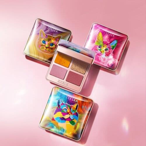 ZEESEA Cheeky Kitty Eyeshadow Palatte Quad Four Color Eye Makeup