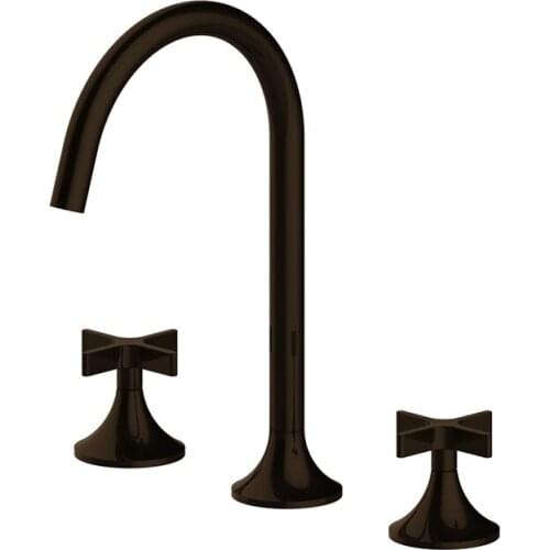 Three hole mixer bathroom sink faucet 3 hole faucet washroom double handle faucet