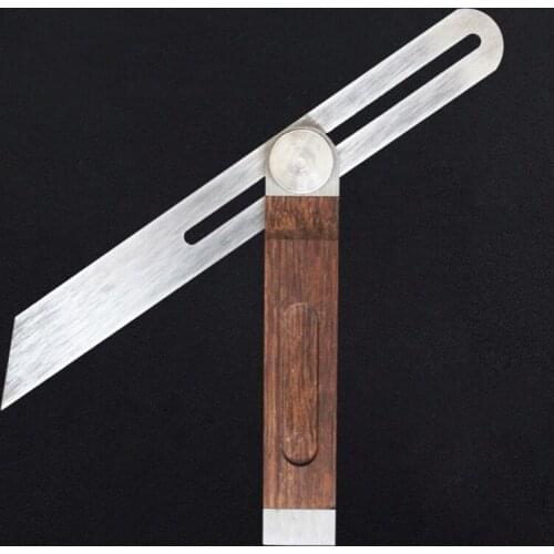 Angle Rulers Gauges Tri Square Sliding T-Bevel With Wooden Handle Level Measuring Tool Wooden Marking Gauge Protractor
