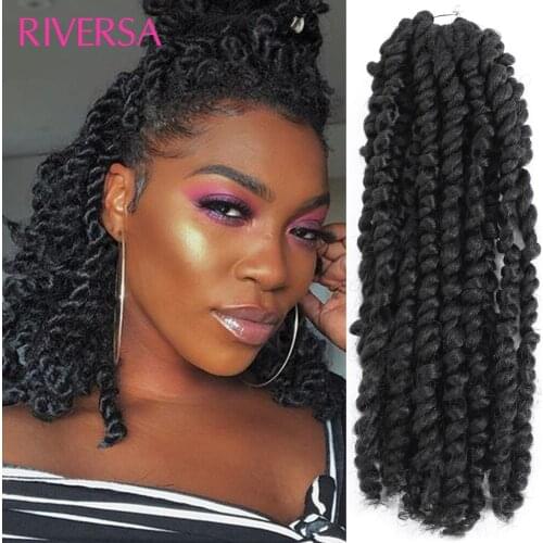 Pre-twisted Passion Twist Hair 7 Pack Pre-looped Crochet Passion Twists Hair 1B# 10inch 12inches Spring Twist Braids Hair Bobo