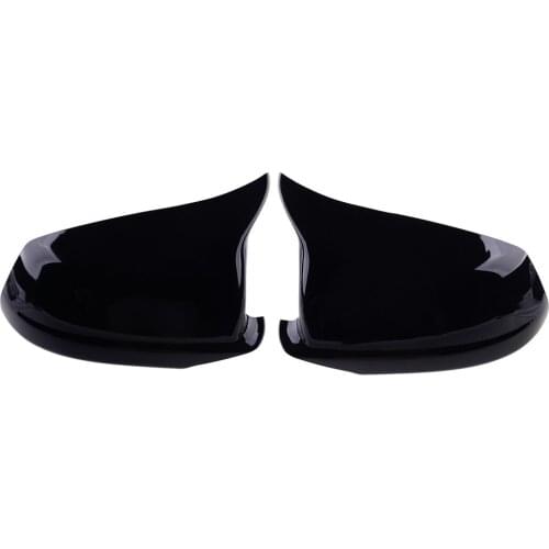 1 Pair Gloss Black Door Rearview Mirror Cover Fit for BMW F10 F11 5 Series 2011 2012 2013 51167216369 51167216370