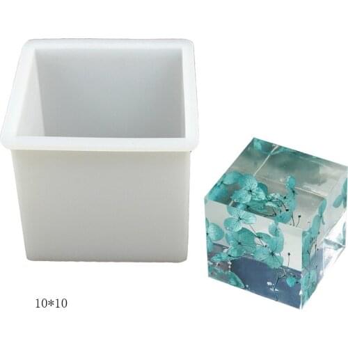 10*10 Square Glue Mold Crystal Silicone Casting Molds Epoxy Resin Molds for DIY Jewelry Making Findings Supplies